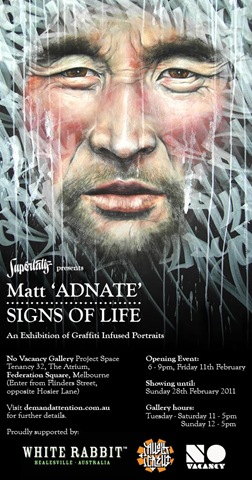 Exhibition – Adnate – Signs Of Life – VIC