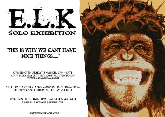 Exhibition – E.L.K. – Oh Really Gallery – NSW