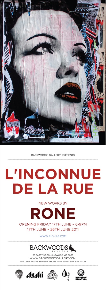 Exhibition – RONE – L’Iconnue De La Rue – Backwoods Gallery