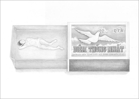 reclining woman-matchbox (Medium)