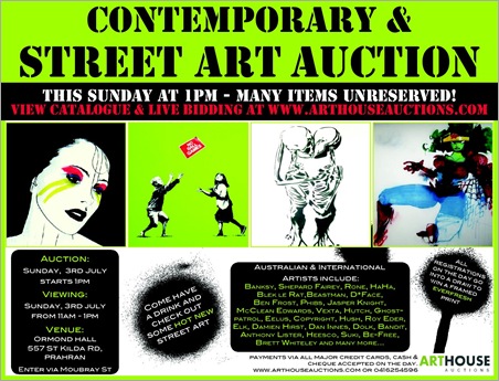 Event – Contemporary & Street Art Auction – Melbourne