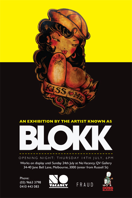 Exhibition – BLOKK – No Vacancy – Melbourne