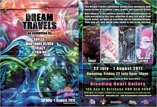 Exhibition – Dream Travels – Bleeding Heart Gallery – Brisbane