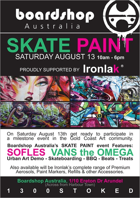 Event – Skate Paint Live Art – Gold Coast