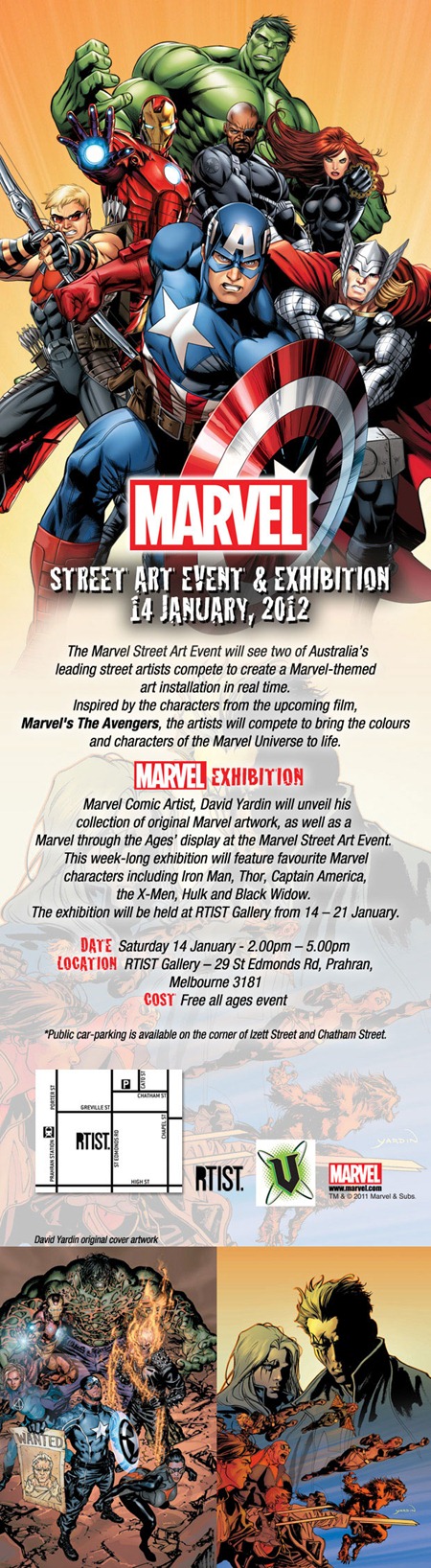 Exhibition – Marvel Street Art Event – RTIST – Melbourne