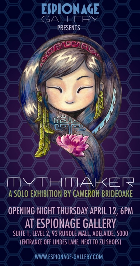 Exhibition – Cameron Brideoak – Mythmaker – Adelaide