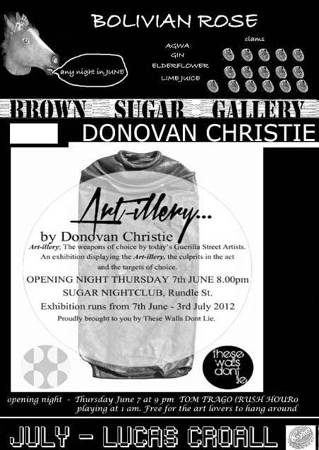 Exhibition – Art-illery – Donovan Christie – Adelaide