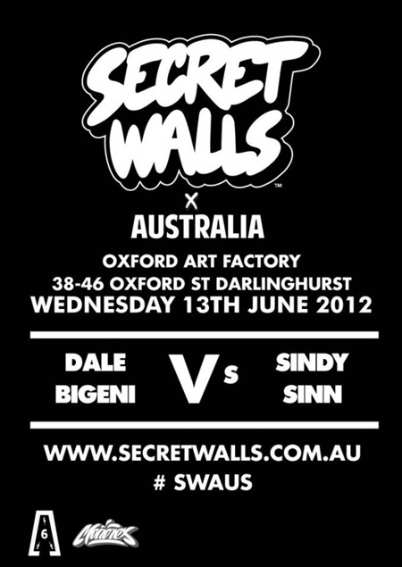 Live Art & Event – Secret Walls Round #1 – Sydney