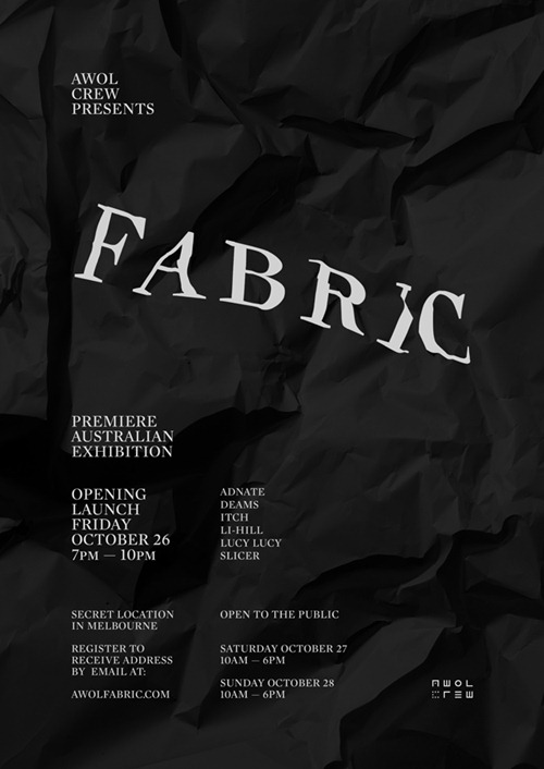 Exhibition – AWOL – Fabric – Melbourne