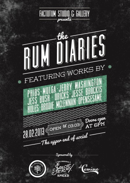 Exhibition – The Rum Diaries – Sydney