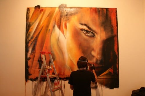 Adnate - Painting live at Metro Gallery