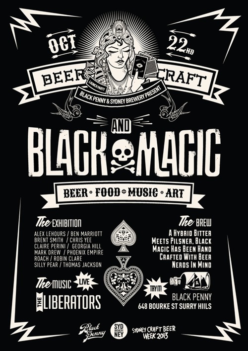 Exhibition – Black Magic – Sydney Brewery – Black Penny – Sydney