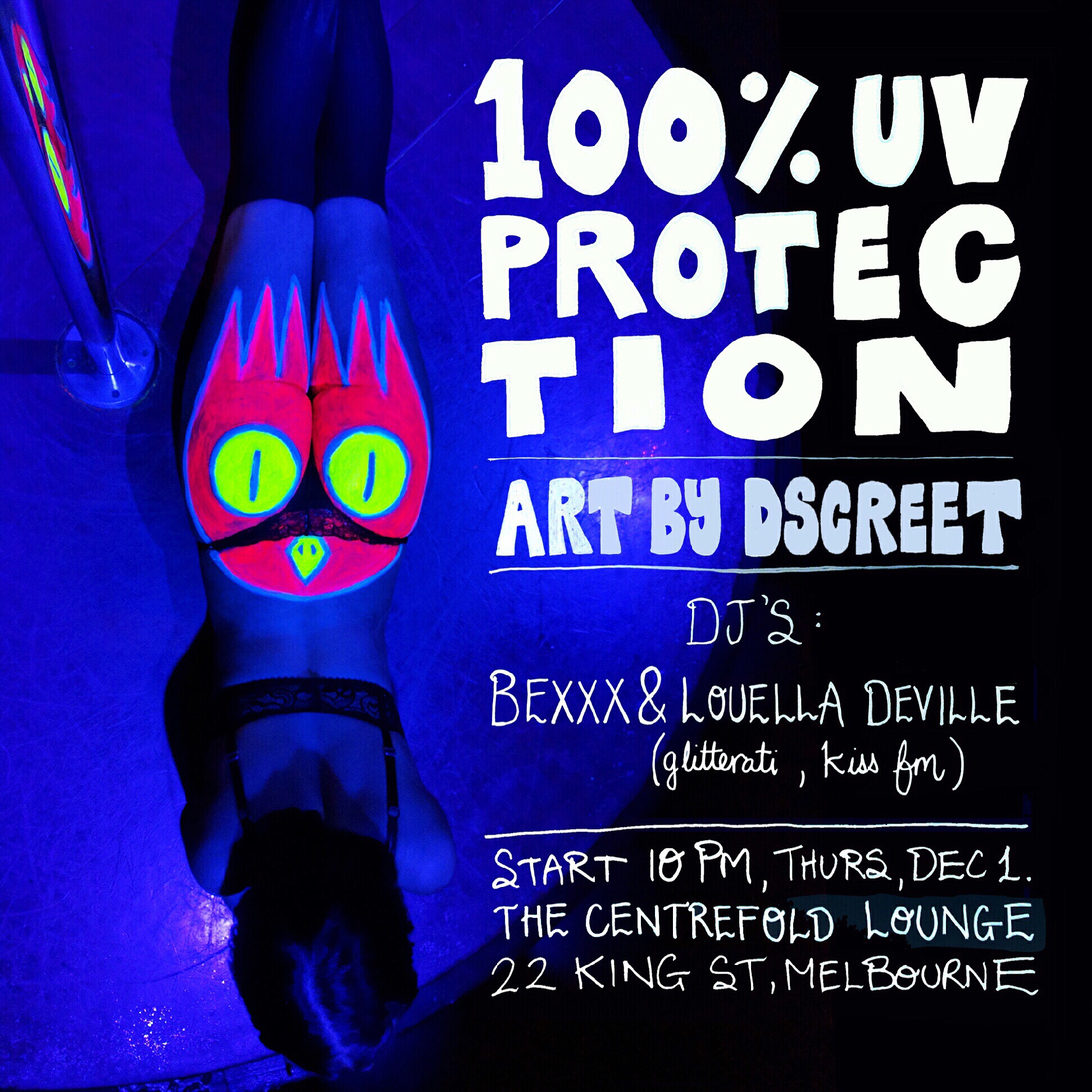 Exhibition – Dscreet – 100% UV Protection – Centrefold Lounge – Melbourne  